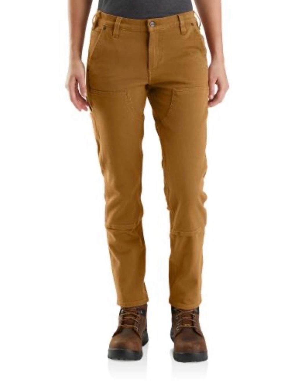 Carhartt Rugged Flex Relaxed Fit Twill Double-Front Work Pants Brown 14 Regular